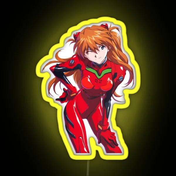 Asuka Neon Genesis Evangelion Poster Case More RGB Neon Sign