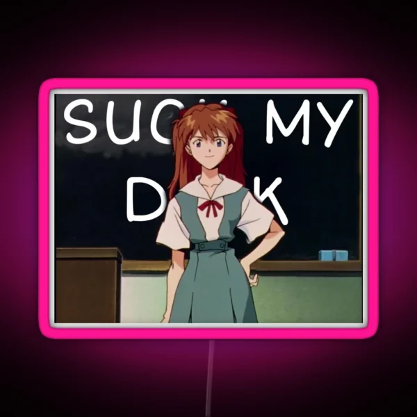 Asuka Suck My RGB Neon Sign