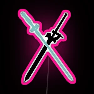 Asuna And Kirit Swords Inspired Anime Led RGB Neon Sign