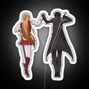 Asuna And Kirito Sword Art Online RGB Neon Sign