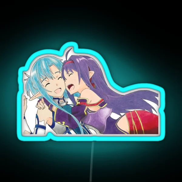 Asuna And Yuuki RGB Neon Sign