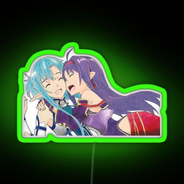 Asuna And Yuuki RGB Neon Sign