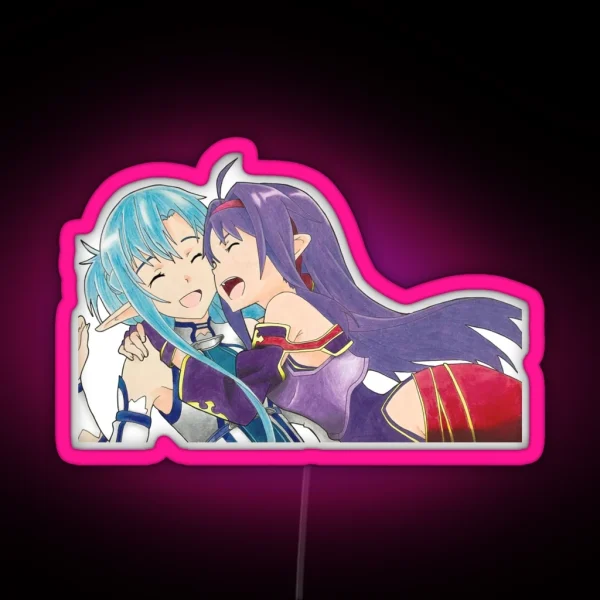 Asuna And Yuuki RGB Neon Sign