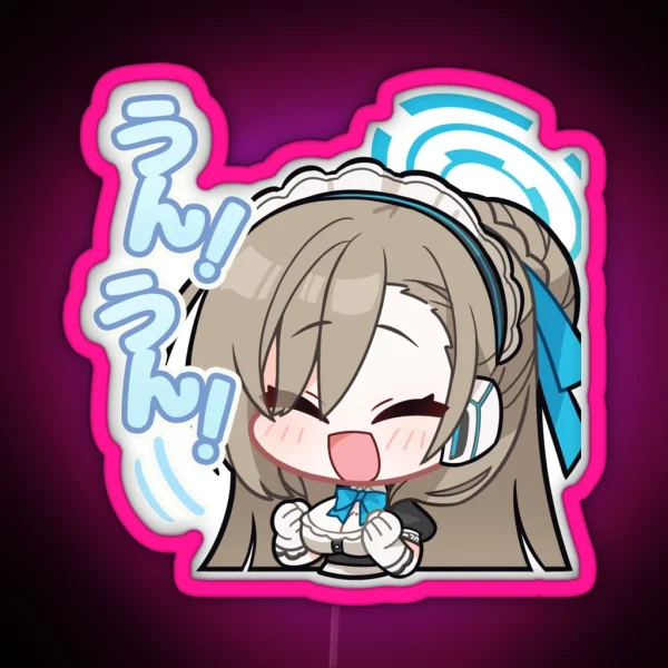 Asuna Blue Archive RGB Neon Sign