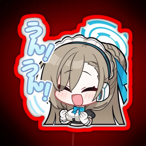 Asuna Blue Archive RGB Neon Sign