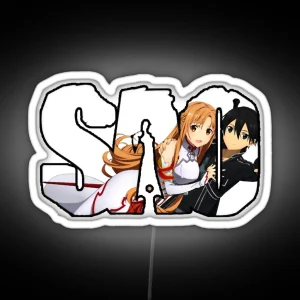 Asuna Kirito SAO RGB Neon Sign