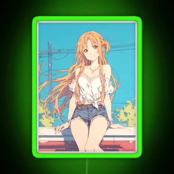Asuna SAO 23 RGB Neon Sign
