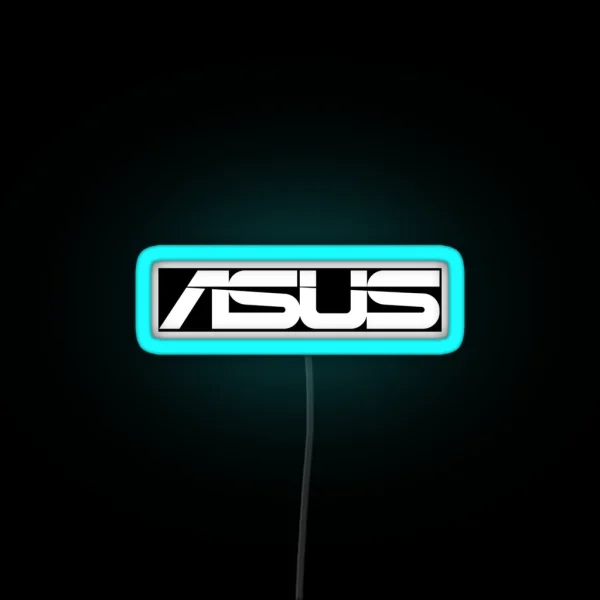 Asus Logo Black White RGB Neon Sign