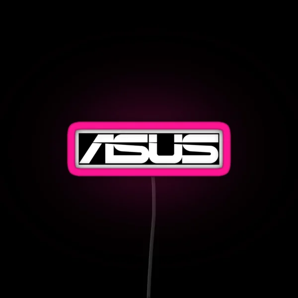 Asus Logo Black White RGB Neon Sign