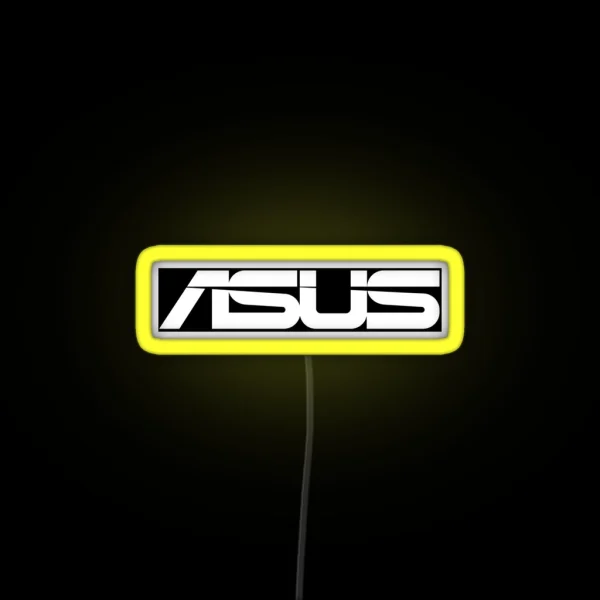 Asus Logo Black White RGB Neon Sign