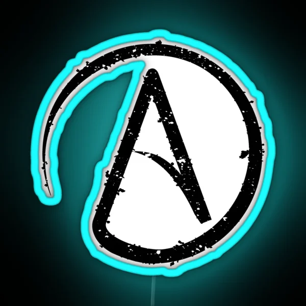 ATHEISM SYMBOL RGB Neon Sign