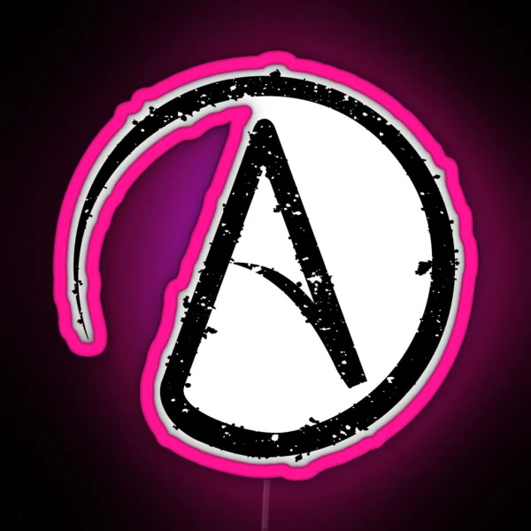 ATHEISM SYMBOL RGB Neon Sign
