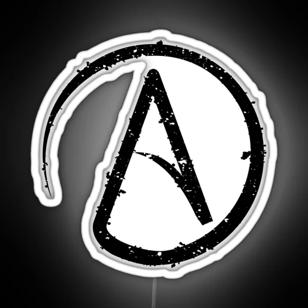 ATHEISM SYMBOL RGB Neon Sign