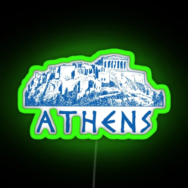 Athens Greece Birthplace Of The World Ancient City RGB Neon Sign