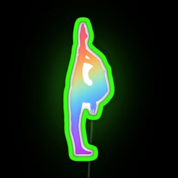 Athlete In Standing Split Scorpion RGB Neon Sign