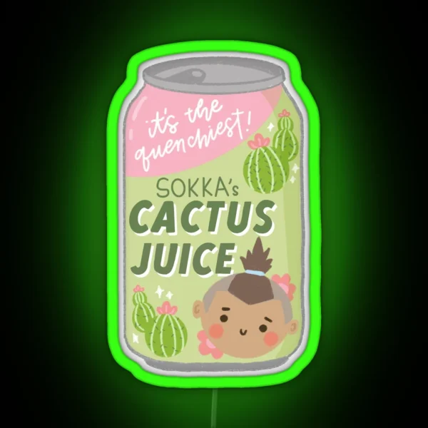 ATLA Sokka S Cactus Juice RGB Neon Sign