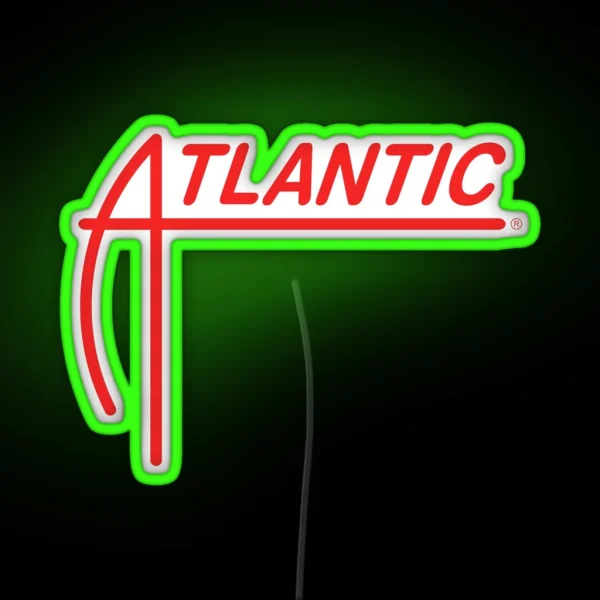 ATLANTIC Records 80s Logo RGB Neon Sign