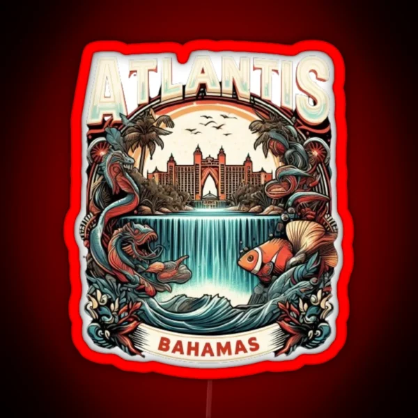 Atlantis Bahamas Unveiling The Mystical Resort Oasis RGB Neon Sign