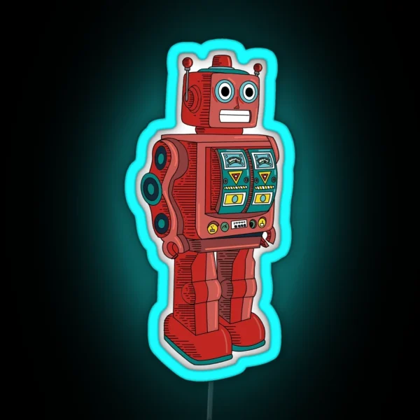 Atomic Toy Retro Robot RGB Neon Sign