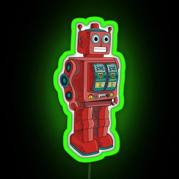 Atomic Toy Retro Robot RGB Neon Sign