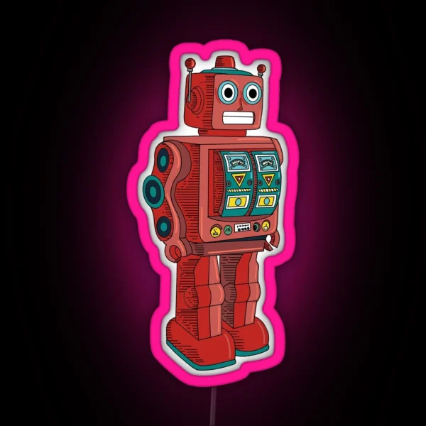 Atomic Toy Retro Robot RGB Neon Sign