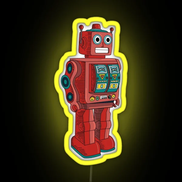 Atomic Toy Retro Robot RGB Neon Sign