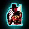 Fearsome neon sign featuring the iconic A Nightmare on Elm Street villain