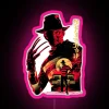 RGB LED Canvas Sign Featuring Freddy Krueger Horror Movie Neon Artwork