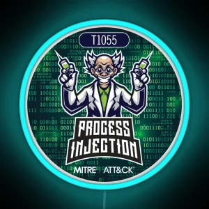 Attandck T1055 Process Injection RGB Neon Sign