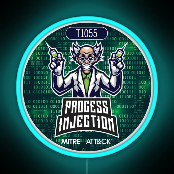 Attandck T1055 Process Injection RGB Neon Sign