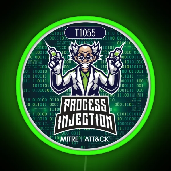 Attandck T1055 Process Injection RGB Neon Sign