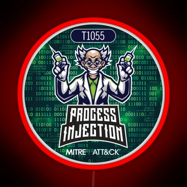Attandck T1055 Process Injection RGB Neon Sign