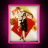 Vibrant colorful digital LED display wall art neon attitude statement