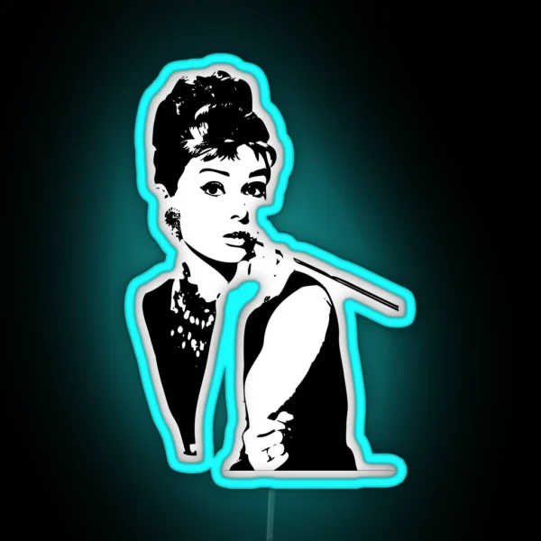 Audrey Hepburn An Icon RGB Neon Sign