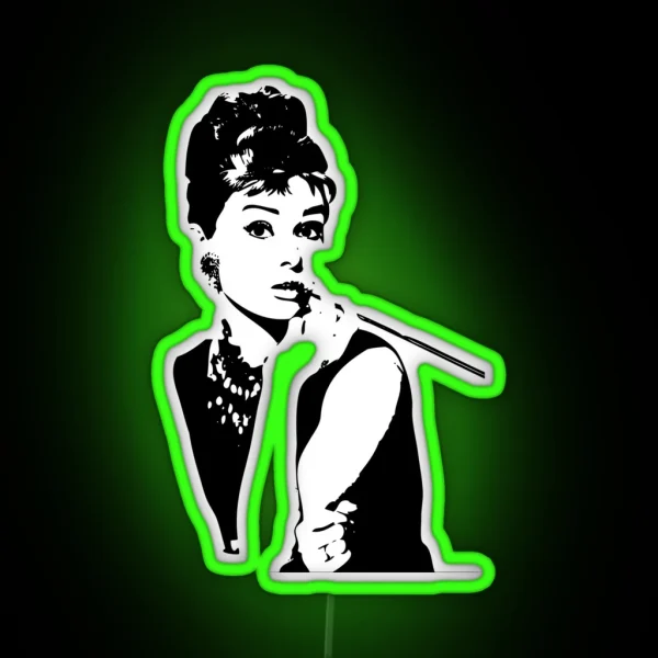 Audrey Hepburn An Icon RGB Neon Sign