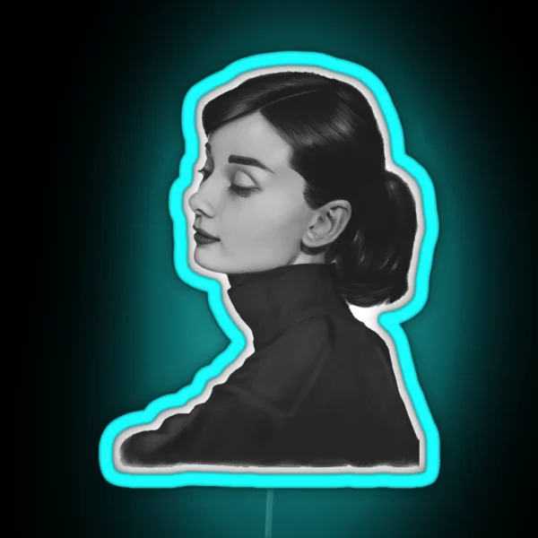 Audrey Hepburn RGB Neon Sign