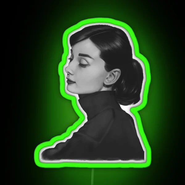 Audrey Hepburn RGB Neon Sign