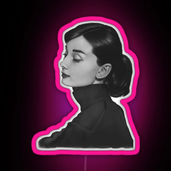 Audrey Hepburn RGB Neon Sign