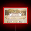 Retro vibes shine bright with this unique August Cassette sign.