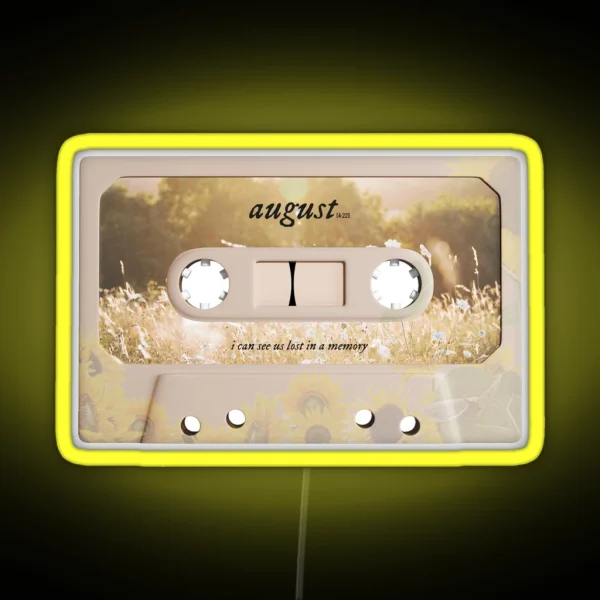 August Cassette RGB Neon Sign