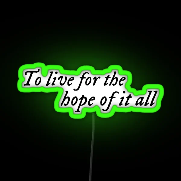 August Quote Inspired Folklore Album Taylor Swift RGB Neon Sign