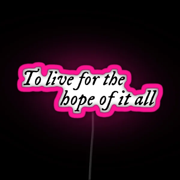August Quote Inspired Folklore Album Taylor Swift RGB Neon Sign
