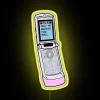 RGB Neon Sign with August Taylor Swift Folklore Light Pink Design