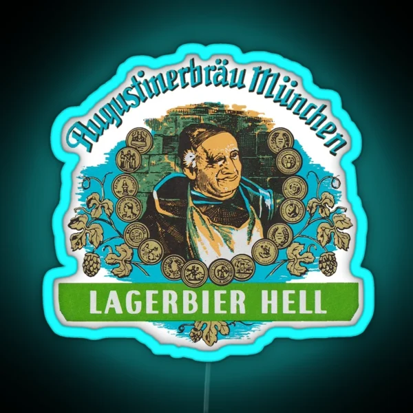 Augustiner Munich Beer Lagerbier Hell Classic Led RGB Neon Sign