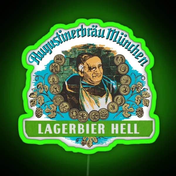 Augustiner Munich Beer Lagerbier Hell Classic Led RGB Neon Sign