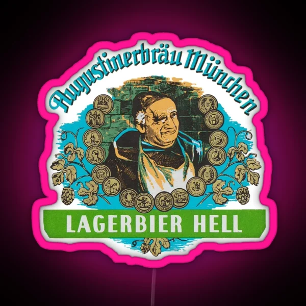 Augustiner Munich Beer Lagerbier Hell Classic Led RGB Neon Sign