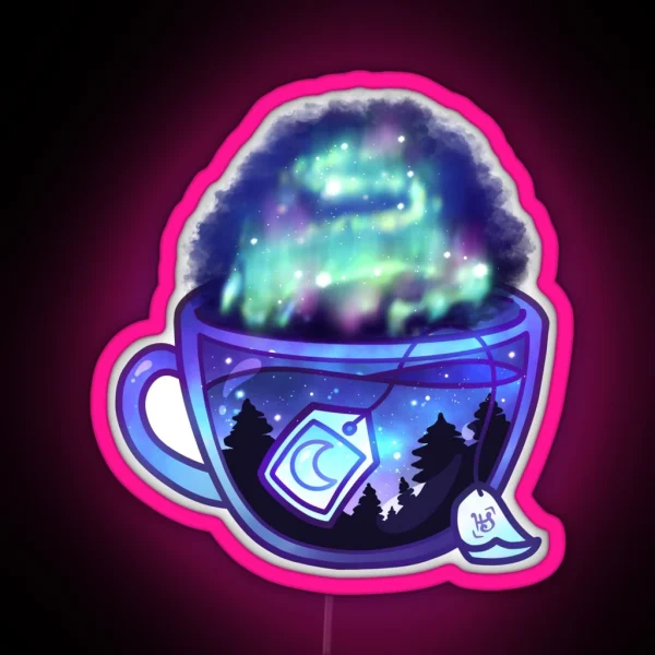 Aurora Borealis Tea Dreamy Aesthetic RGB Neon Sign