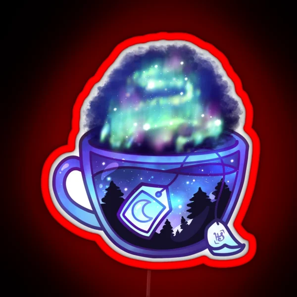 Aurora Borealis Tea Dreamy Aesthetic RGB Neon Sign