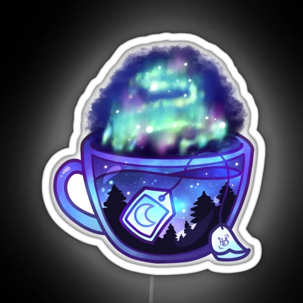 Aurora Borealis Tea Dreamy Aesthetic RGB Neon Sign