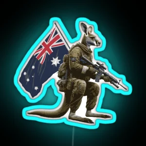 Aussie Army Digger RGB Neon Sign